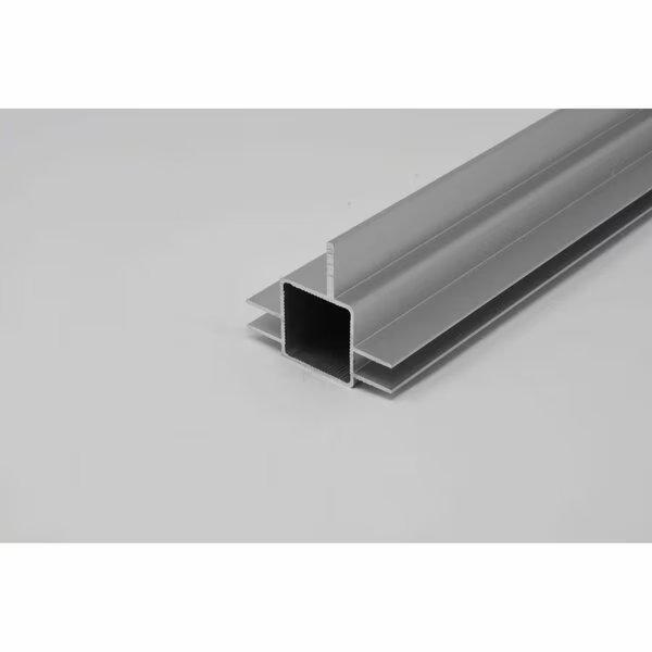 2-Way Captive Fin Extrusion for 1/4in & 1/2in Flush Panel  Silver, 72in L x 1in W x 1in H, Eztube, Mfr#: 100-272S-6